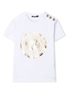 Balmain White Cotton T-shirt Balmain White Cotton T-shirt - Bianco