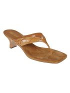 Paris Texas Logo Sole Detail Thong Mules Paris Texas Logo Sole Detail Thong Mules - Brown