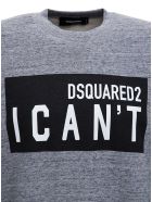 Dsquared2 Cotton Sweatshirt With "i Can't" Print Dsquared2 Cotton Sweatshirt With "i Can't" Print - Grey
