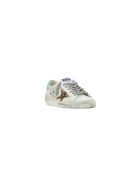 Golden Goose Superstar Sneakers Golden Goose Superstar Sneakers - White/brown/neon green