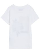 Moschino White Cotton T-shirt With Teddy Music Print Moschino White Cotton T-shirt With Teddy Music Print - White
