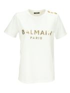 Balmain Logo-print Cotton T-shirt Balmain Logo-print Cotton T-shirt - Bianco