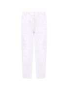 Dondup White Boy Pants With Iconic D Dondup White Boy Pants With Iconic D - White