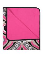 Emilio Pucci Multicolor Blanket For Baby Girl Emilio Pucci Multicolor Blanket For Baby Girl - Fuchsia