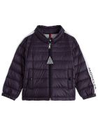 Moncler Alber Down Jacket In Blue Nylon Moncler Alber Down Jacket In Blue Nylon - Blu