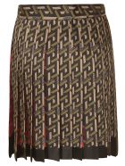 Versace Monogram Print Skirt Versace Monogram Print Skirt - Black/Military Green