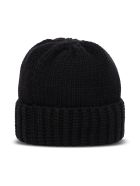 Saint Laurent Black Cashmere Hat With Logo Saint Laurent Black Cashmere Hat With Logo - Black