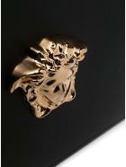 Versace Black Leather Handbag With Golden Metal Medusa Detail Versace Black Leather Handbag With Golden Metal Medusa Detail - Black