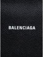 Balenciaga Black Leather Pouch With Card Holder With Logo Balenciaga Black Leather Pouch With Card Holder With Logo - Black