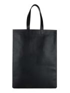 Comme Des Garcons Wallet Leather Logo Print Tote Bag Comme des Garçons Wallet Comme Des Garcons Wallet Leather Logo Print Tote Bag - BLACK