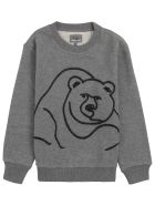 Il Gufo Grey Cotton Sweatshirt With Bear Print Il Gufo Grey Cotton Sweatshirt With Bear Print - Grey