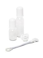 Emporio Armani Baby Bottle And Pacifier Set With Logo Emporio Armani Baby Bottle And Pacifier Set With Logo - White