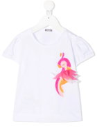 Newborn White T-shirt With Parrot Print Il Gufo Newborn White T-shirt With Parrot Print