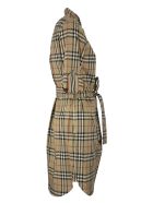 Burberry Giovanna - Stretch Cotton Chemise Dress With Vintage Check Pattern And Belt Burberry Giovanna - Stretch Cotton Chemise Dress With Vintage Check Pattern And Belt - Archive Beige