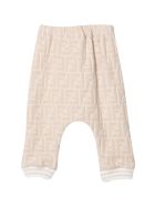 Fendi Ff Motif Track Pants Fendi Ff Motif Track Pants - Beige