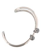 Alexander Mcqueen Double Thin Skull Bracelet Alexander McQueen Double Thin Skull Bracelet - Silver