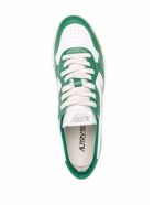 Autry White And Green Leather Sneakers With Logo Autry White And Green Leather Sneakers With Logo - Green