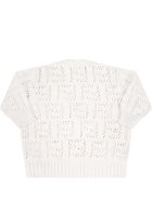 Fendi Ivory Cardigan For Babykids Fendi Ivory Cardigan For Babykids - Ivory
