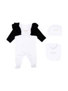 Balmain Newborn White Onesie Balmain Newborn White Onesie - Nero/bianco