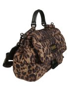 Dolce & Gabbana Buckled Front Logo Plaque Shoulder Bag Dolce & Gabbana Buckled Front Logo Plaque Shoulder Bag - Leopard
