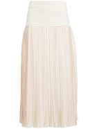 Jil Sander Long Pleated Ivory Skirt Jil Sander Long Pleated Ivory Skirt - White