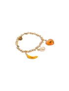 Marni Brass Bracelet With Pendant Details Marni Brass Bracelet With Pendant Details - Metallic