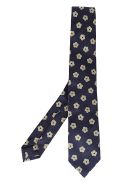 Navy Blue Silk Tie Barba Napoli Navy Blue Silk Tie - Multicolor