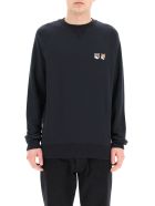 Maison Kitsuné Sweatshirt Neon Logo Maison Kitsuné Sweatshirt Neon Logo - Grigio