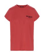 T-shirt Balmain T-shirt - Fuchsia/noir