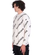 Balenciaga Knitwear In White Cotton Balenciaga Knitwear In White Cotton - white