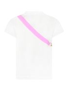 Fendi White T-shirt For Girl With Purple Bag Fendi White T-shirt For Girl With Purple Bag - White