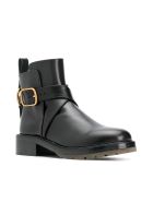 Chloé Bootie Brushed Shiny Calf Chloé Bootie Brushed Shiny Calf - Black