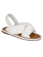Miu Miu Slingback Bow Sandals Miu Miu Slingback Bow Sandals - White
