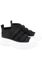 Gallucci Black Sneakers For Kids With Logo Gallucci Black Sneakers For Kids With Logo - Black