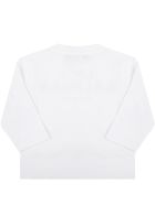 Balmain White T-shirt For Baby Girl With Logo Balmain White T-shirt For Baby Girl With Logo - White