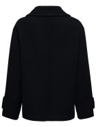 Valentino Double-breasted Black Wool Coat Valentino Double-breasted Black Wool Coat - Black