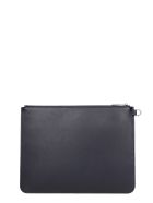 Givenchy Large Zipped Clutch In Black Leather Givenchy Large Zipped Clutch In Black Leather - black