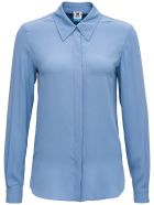 M Missoni Light Blue Shirt In Silk Blend M Missoni Light Blue Shirt In Silk Blend - Blu
