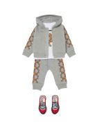 Burberry Gray Newborn Joggers Burberry Gray Newborn Joggers - Grigio