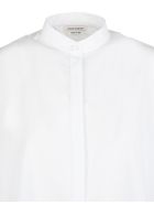 Woman White Cotton Poplin Shirt Alexander McQueen Woman White Cotton Poplin Shirt - Optical white
