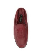 Ariosto Loafers With Coat Of Arms Embroidery Dolce & Gabbana Ariosto Loafers With Coat Of Arms Embroidery - Bordeau