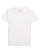 Emporio Armani Cotton T-shirt With Logo Print Emporio Armani Cotton T-shirt With Logo Print - White