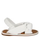 Miu Miu Slingback Bow Sandals Miu Miu Slingback Bow Sandals - White