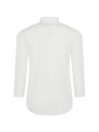 Comme des Garçons Play White Shirt For Kids With Iconic Heart Comme des Garçons Play White Shirt For Kids With Iconic Heart - White