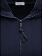 Brunello Cucinelli Blue Cotton Sweatshirt Brunello Cucinelli Blue Cotton Sweatshirt - Blu