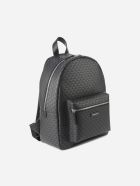 Backpack With All-over Monogram Print Emporio Armani Backpack With All-over Monogram Print - Nero