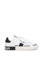 Dolce & Gabbana Custom 2.0 Leather Sneakers With Logo Dolce & Gabbana Custom 2.0 Leather Sneakers With Logo - White