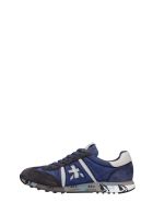 Premiata Lucy Sneakers In Blue Suede And Fabric Premiata Lucy Sneakers In Blue Suede And Fabric - blue