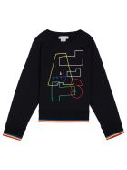Stella McCartney Kids Black Cotton Sweatshirt With Print Stella McCartney Kids Black Cotton Sweatshirt With Print - Black