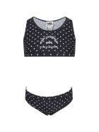 Karl Lagerfeld Black Bikini For Girl With Logo Karl Lagerfeld Black Bikini For Girl With Logo - Nero